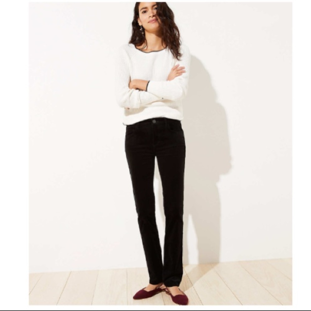 EUC Loft Curvy Straight Leg Corduroy Pants